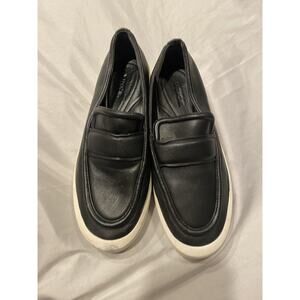 Vince Ghita Women's 6.5 Black Leather Slip-on Low Top Walking Fashion Sneakers